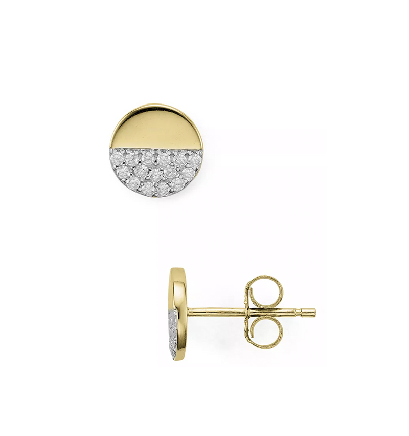 Disc Stud Earrings