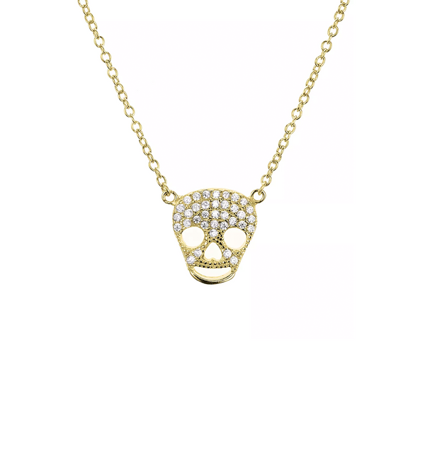 Pavé Skull Pendant Necklace