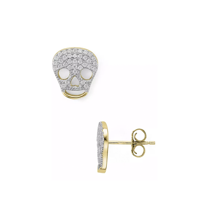 Pavé Skull Stud Earrings