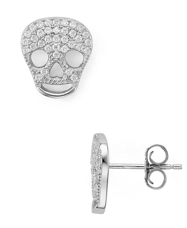 Pavé Skull Stud Earrings