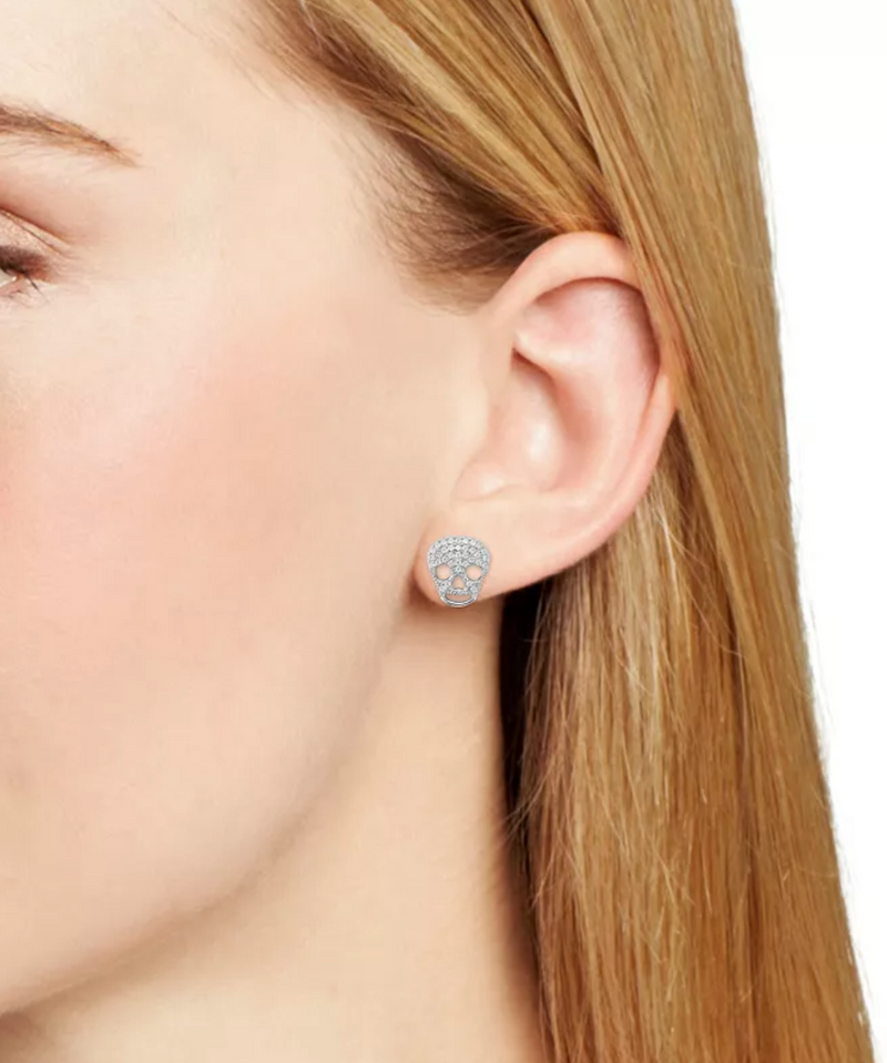 Pavé Skull Stud Earrings