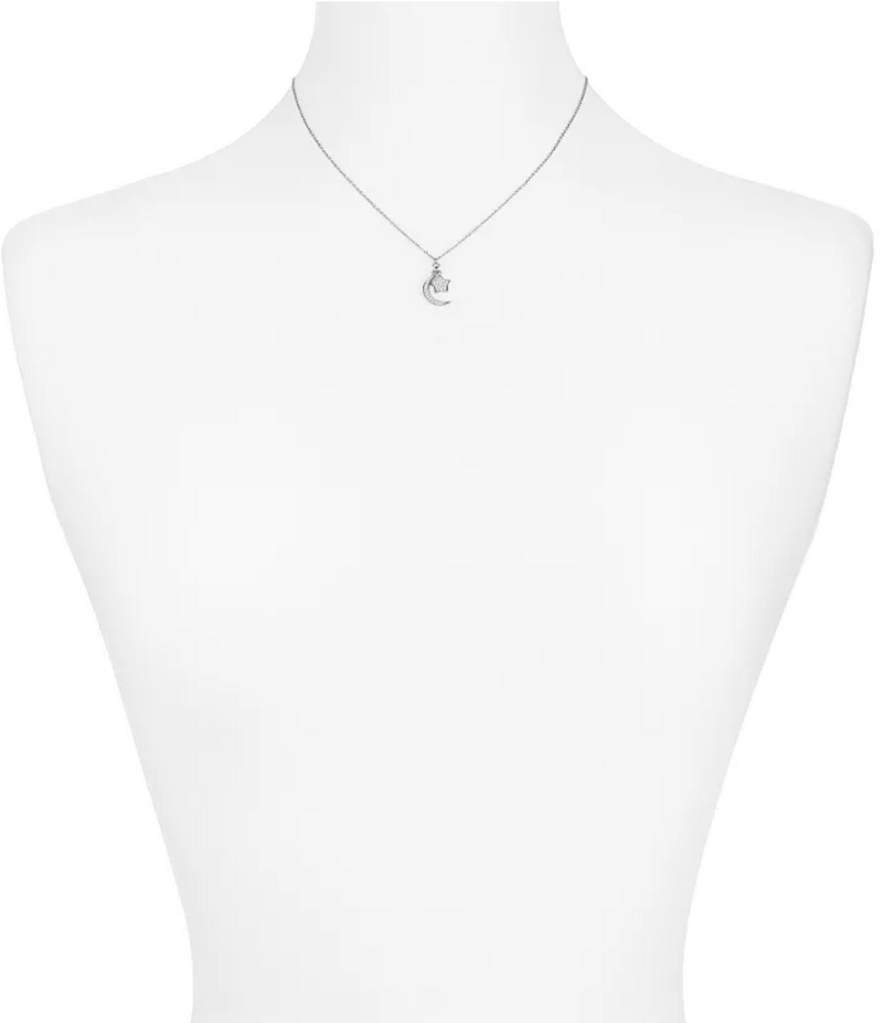 Pavé  Moon & Star Necklace