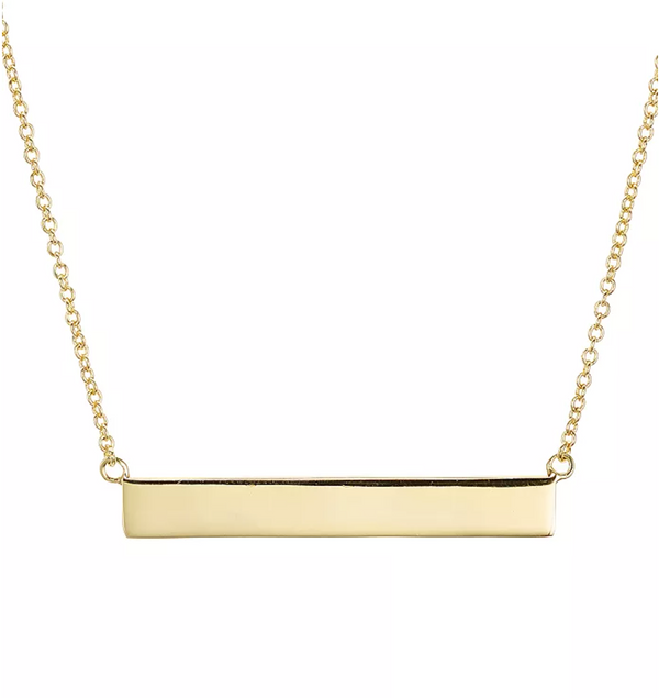 Engravable Bar Necklace