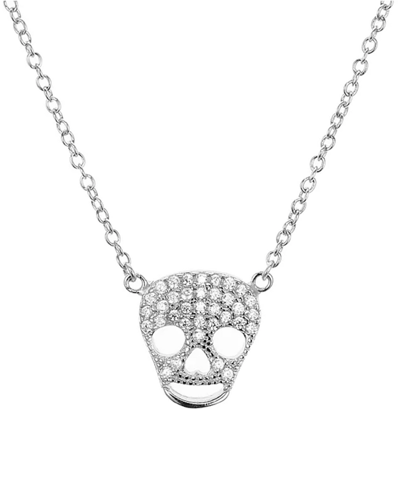 Pavé Skull Pendant Necklace