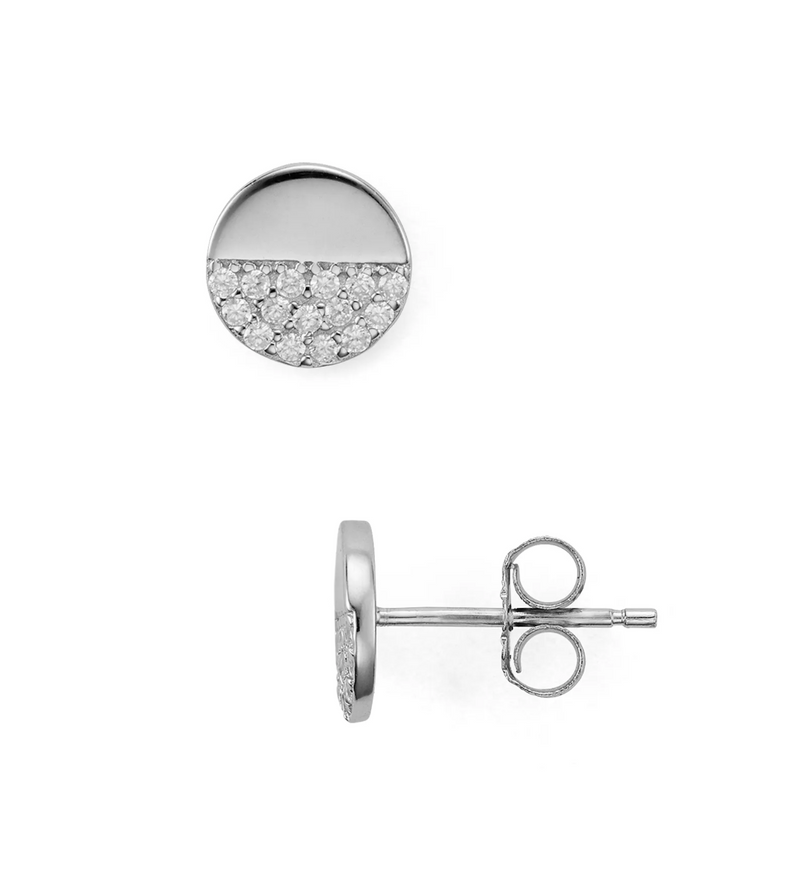 Disc Stud Earrings