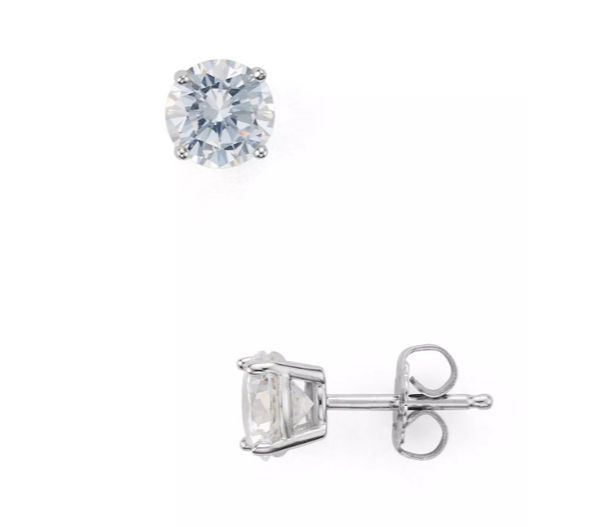 6mm Classic Solitaire Stud Earrings