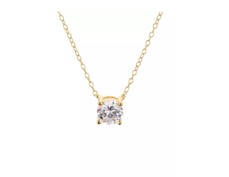 Classic Solitaire Pendant Necklace