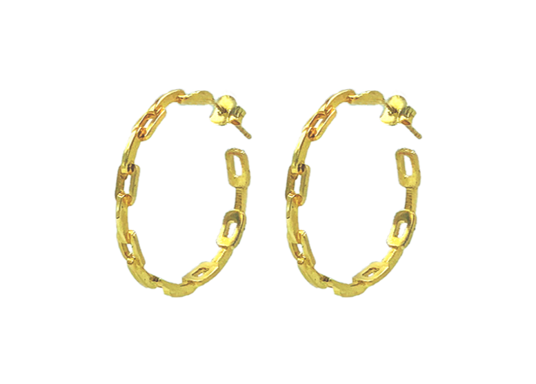 Chain Link Hoop Earring