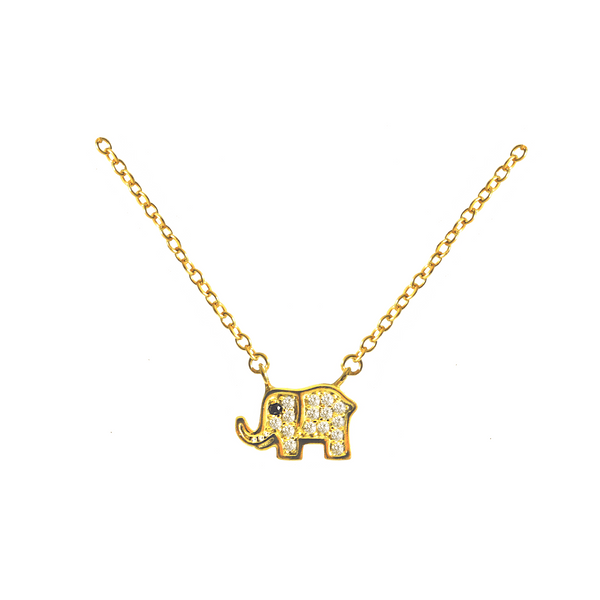 Pavé Elephant Necklace