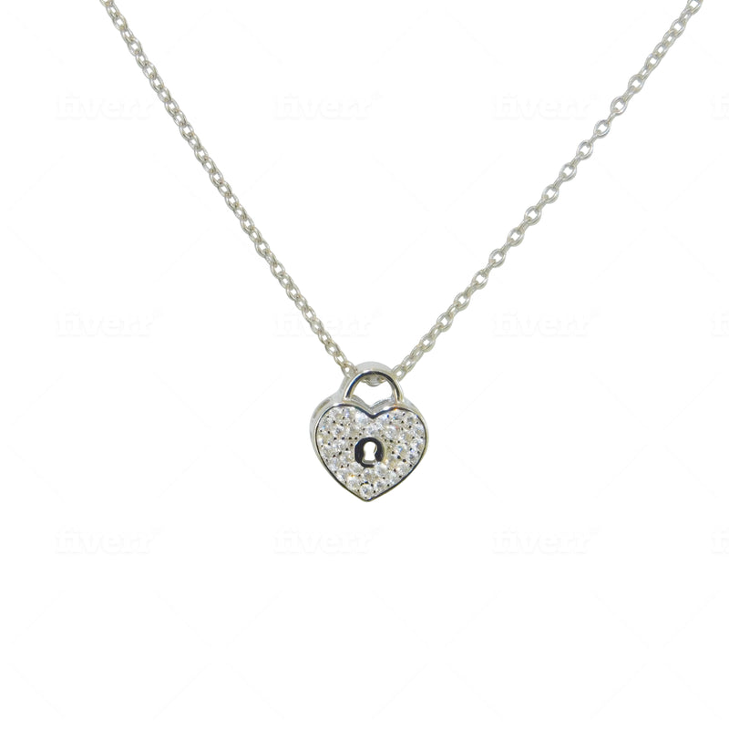 Heart Lock Pendant Necklace