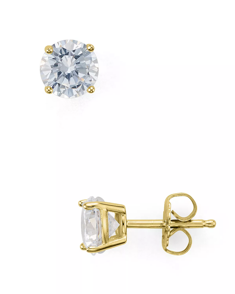 6mm Classic Solitaire Stud Earrings