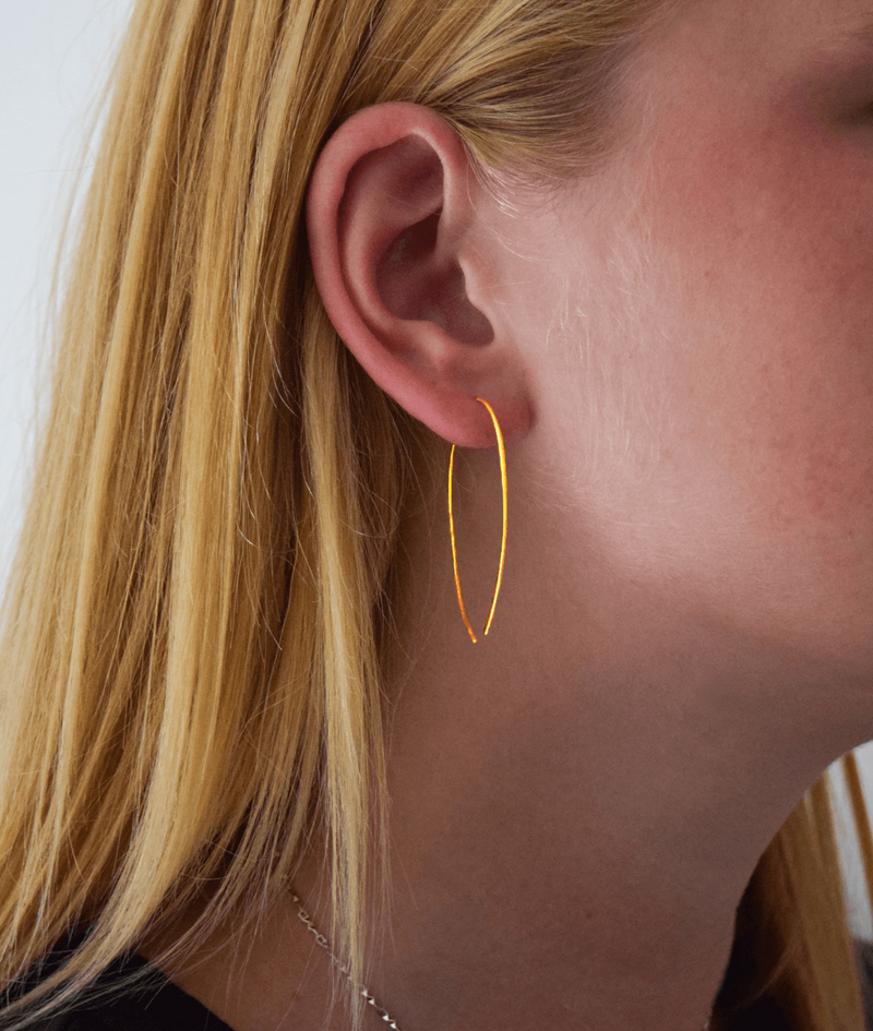 Threader Hoop Earrings