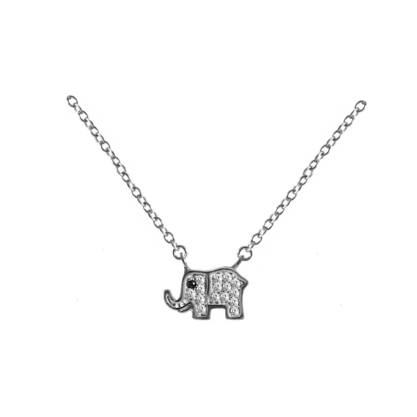 Pavé Elephant Necklace