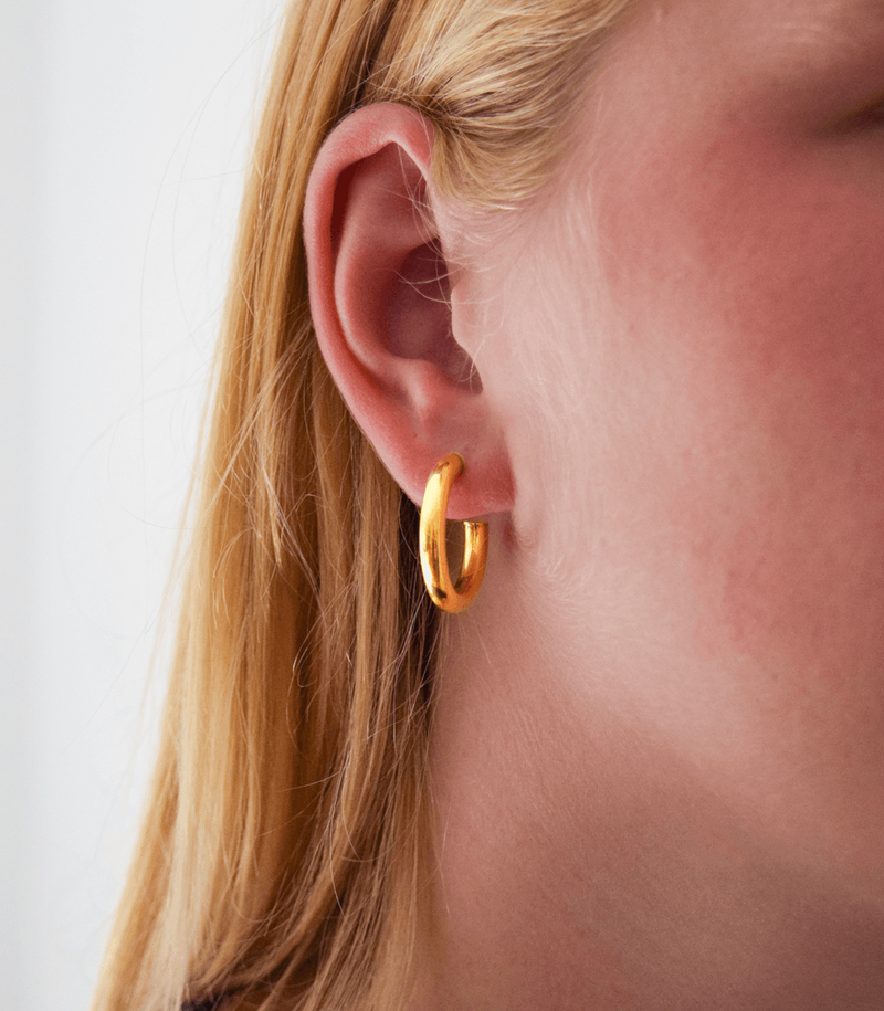 Small Tube Hoop Earrings